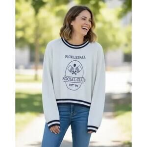 Sincerely Jules Pickleball Social Club Cropped Sweater Small